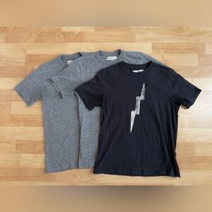 3 Imogene and Willie Men's T-Shirts - Size XX-Small (Black Lightning and Gray)